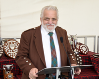 British Pipe Band Championships 2022, Battery Park, Inverclyde. Chieftain Ciano Rebecchi.